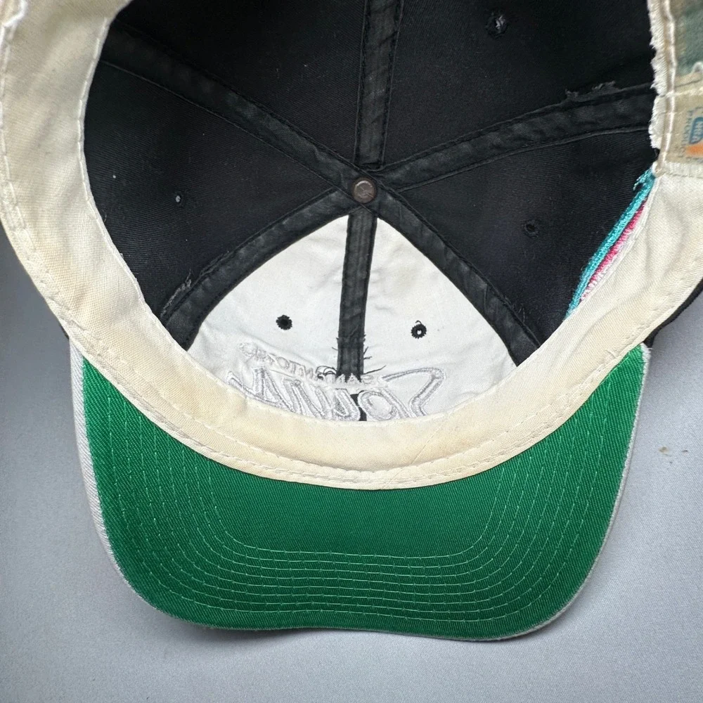 VTG San Antonio Spurs Hat Sports‎ Specialties Script Black Fiesta Green Bill 90s